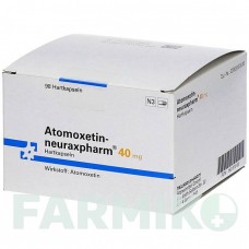 АТОМОКСЕТИН (ATOMOXETIN) 40 мг капсули 98 шт - Атомоксетин NEURAXPHARM