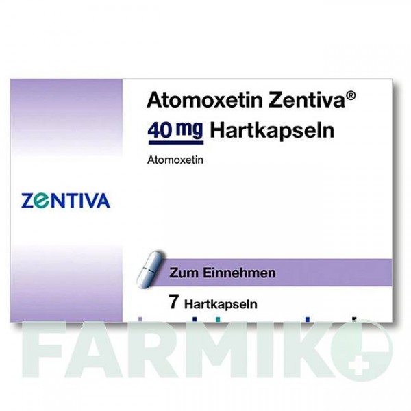 АТОМОКСЕТИН (ATOMOXETIN) 40 мг капсули 7 шт - Атомоксетин ZENTIVA
