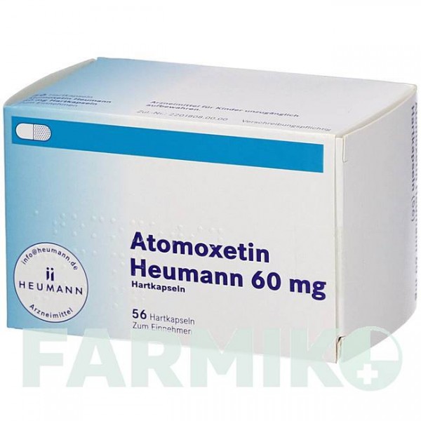 АТОМОКСЕТИН (ATOMOXETIN) 60 мг капсулы 56 шт - Атомоксетин HEUMANN PHARMA
