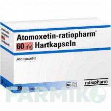 АТОМОКСЕТИН (ATOMOXETIN) 60 мг капсули 28 шт - Атомоксетин RATIOPHARM
