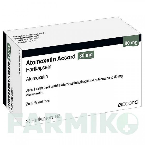 АТОМОКСЕТИН (ATOMOXETIN) 80 мг капсулы 28 шт - Атомоксетин ACCORD HEALTHCARE