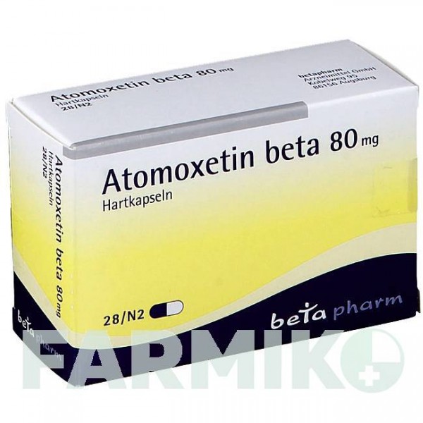 АТОМОКСЕТИН (ATOMOXETIN) 80 мг капсули 28 шт - Атомоксетин BETAPHARM