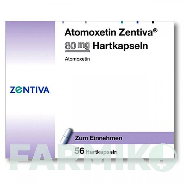 АТОМОКСЕТИН (ATOMOXETIN) 80 мг капсулы 56 шт - Атомоксетин ZENTIVA