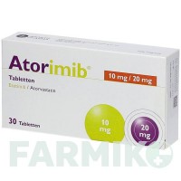 АТОРИМИБ (ATORIMIB) 10 мг/20 мг таблетки 30 шт - Аторвастатин, Эзетимиб APONTIS PHARMA
