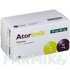 АТОРИМИБ (ATORIMIB) 10 мг/80 мг таблетки 90 шт - Аторвастатин, Эзетимиб APONTIS PHARMA