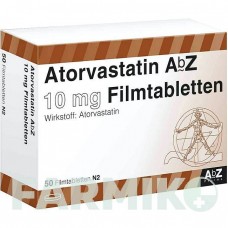 АТОРВАСТАТИН (ATORVASTATIN) 10 мг таблетки 50 шт - Аторвастатин ABZ PHARMA
