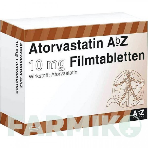АТОРВАСТАТИН (ATORVASTATIN) 10 мг таблетки 100 шт - Аторвастатин ABZ PHARMA