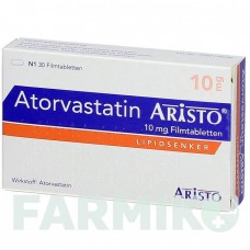 АТОРВАСТАТИН (ATORVASTATIN) 10 мг таблетки 30 шт - Аторвастатин ARISTO PHARMA