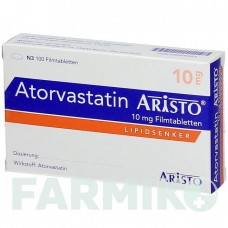 АТОРВАСТАТИН (ATORVASTATIN) 10 мг таблетки 100 шт - Аторвастатин ARISTO PHARMA
