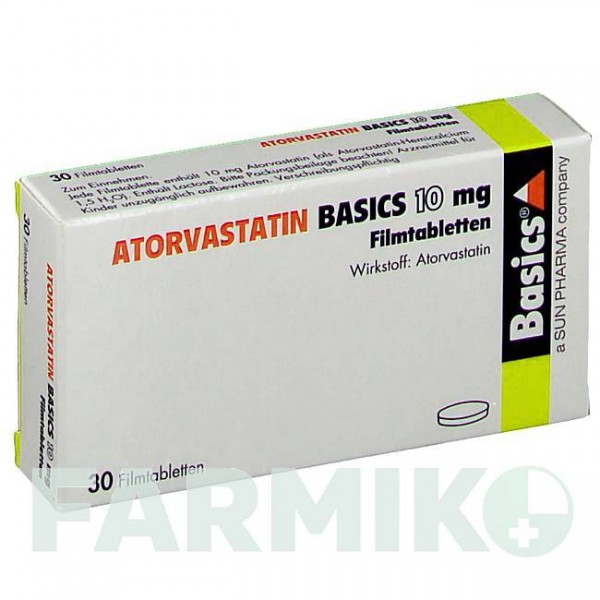АТОРВАСТАТИН (ATORVASTATIN) 10 мг таблетки 30 шт - Аторвастатин BASICS