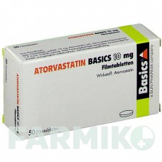 АТОРВАСТАТИН (ATORVASTATIN) 10 мг таблетки 50 шт - Аторвастатин BASICS