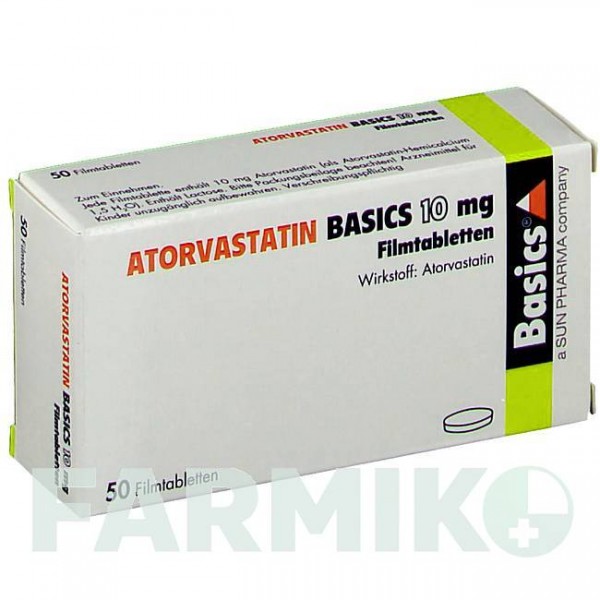 АТОРВАСТАТИН (ATORVASTATIN) 10 мг таблетки 50 шт - Аторвастатин BASICS