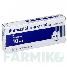 АТОРВАСТАТИН (ATORVASTATIN) 10 мг таблетки 30 шт - Аторвастатин HEXAL