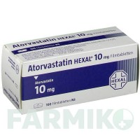 АТОРВАСТАТИН (ATORVASTATIN) 10 мг таблетки 50 шт - Аторвастатин HEXAL