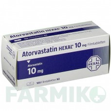 АТОРВАСТАТИН (ATORVASTATIN) 10 мг таблетки 100 шт - Аторвастатин HEXAL