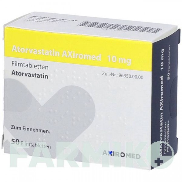 АТОРВАСТАТИН (ATORVASTATIN) 10 мг таблетки 50 шт - Аторвастатин MEDICAL VALLEY INVEST