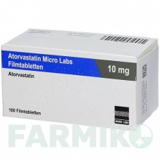 АТОРВАСТАТИН (ATORVASTATIN) 10 мг таблетки 50 шт - Аторвастатин MICRO LABS