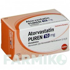 АТОРВАСТАТИН (ATORVASTATIN) 10 мг таблетки 50 шт - Аторвастатин PUREN PHARMA