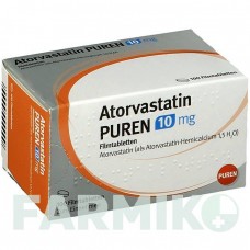 АТОРВАСТАТИН (ATORVASTATIN) 10 мг таблетки 100 шт - Аторвастатин PUREN PHARMA