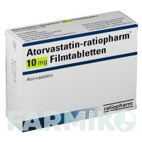 АТОРВАСТАТИН (ATORVASTATIN) 10 мг таблетки 50 шт - Аторвастатин RATIOPHARM