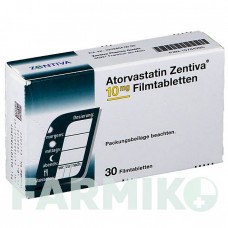 АТОРВАСТАТИН (ATORVASTATIN) 10 мг таблетки 30 шт - Аторвастатин ZENTIVA