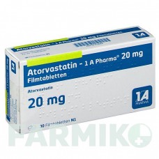 АТОРВАСТАТИН (ATORVASTATIN) 20 мг таблетки 30 шт - Аторвастатин 1 A PHARMA