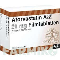 АТОРВАСТАТИН (ATORVASTATIN) 20 мг таблетки 50 шт - Аторвастатин ABZ PHARMA
