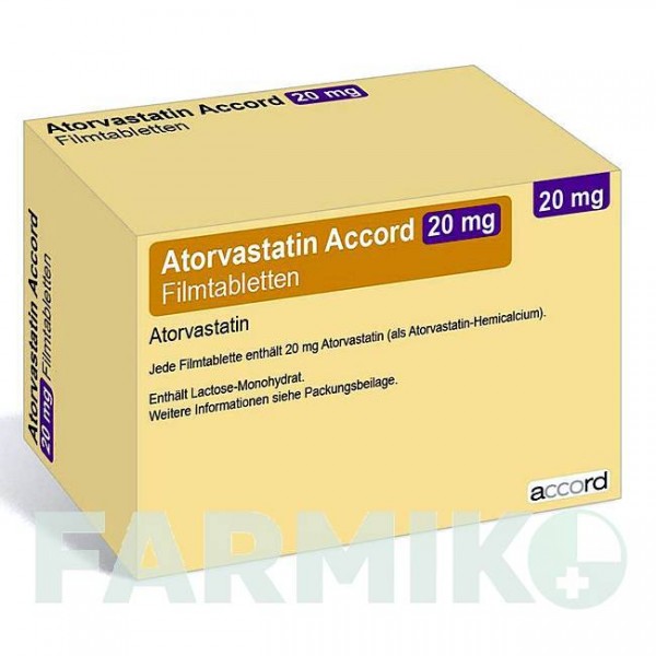 АТОРВАСТАТИН (ATORVASTATIN) 20 мг таблетки 30 шт - Аторвастатин ACCORD HEALTHCARE
