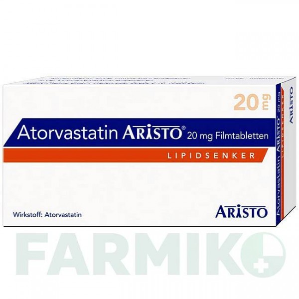 АТОРВАСТАТИН (ATORVASTATIN) 20 мг таблетки 100 шт - Аторвастатин ARISTO PHARMA