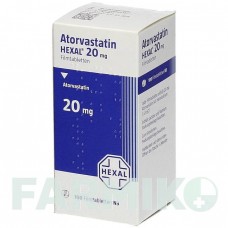 АТОРВАСТАТИН (ATORVASTATIN) 20 мг таблетки 100 шт - Аторвастатин HEXAL