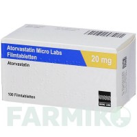 АТОРВАСТАТИН (ATORVASTATIN) 20 мг таблетки 50 шт - Аторвастатин MICRO LABS