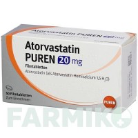АТОРВАСТАТИН (ATORVASTATIN) 20 мг таблетки 50 шт - Аторвастатин PUREN PHARMA