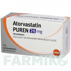 АТОРВАСТАТИН (ATORVASTATIN) 20 мг таблетки 50 шт - Аторвастатин PUREN PHARMA