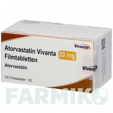 АТОРВАСТАТИН (ATORVASTATIN) 20 мг таблетки 50 шт - Аторвастатин VIVANTA GENERICS