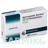 АТОРВАСТАТИН (ATORVASTATIN) 20 мг таблетки 30 шт - Аторвастатин ZENTIVA