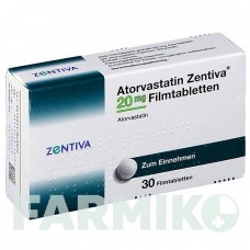АТОРВАСТАТИН (ATORVASTATIN) 20 мг таблетки 30 шт - Аторвастатин ZENTIVA