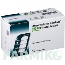 АТОРВАСТАТИН (ATORVASTATIN) 20 мг таблетки 50 шт - Аторвастатин ZENTIVA
