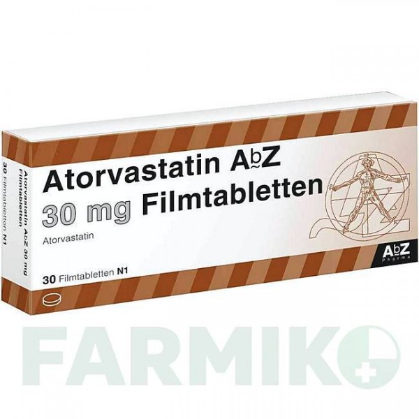 АТОРВАСТАТИН (ATORVASTATIN) 30 мг таблетки 30 шт - Аторвастатин ABZ PHARMA
