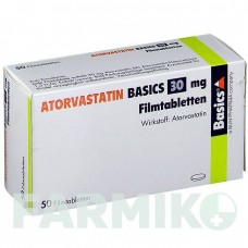 АТОРВАСТАТИН (ATORVASTATIN) 30 мг таблетки 50 шт - Аторвастатин BASICS