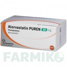 АТОРВАСТАТИН (ATORVASTATIN) 30 мг таблетки 50 шт - Аторвастатин PUREN PHARMA
