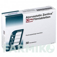АТОРВАСТАТИН (ATORVASTATIN) 30 мг таблетки 30 шт - Аторвастатин ZENTIVA
