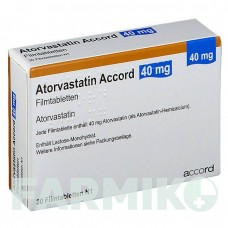 АТОРВАСТАТИН (ATORVASTATIN) 40 мг таблетки 30 шт - Аторвастатин ACCORD HEALTHCARE