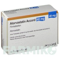 АТОРВАСТАТИН (ATORVASTATIN) 40 мг таблетки 50 шт - Аторвастатин ACCORD HEALTHCARE
