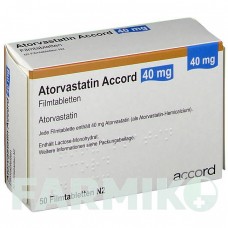 АТОРВАСТАТИН (ATORVASTATIN) 40 мг таблетки 50 шт - Аторвастатин ACCORD HEALTHCARE