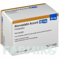 АТОРВАСТАТИН (ATORVASTATIN) 40 мг таблетки 100 шт - Аторвастатин ACCORD HEALTHCARE