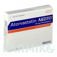 АТОРВАСТАТИН (ATORVASTATIN) 40 мг таблетки 30 шт - Аторвастатин ARISTO PHARMA