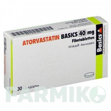 АТОРВАСТАТИН (ATORVASTATIN) 40 мг таблетки 30 шт - Аторвастатин BASICS