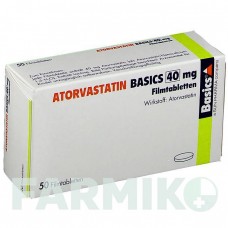 АТОРВАСТАТИН (ATORVASTATIN) 40 мг таблетки 50 шт - Аторвастатин BASICS