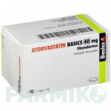АТОРВАСТАТИН (ATORVASTATIN) 40 мг таблетки 100 шт - Аторвастатин BASICS