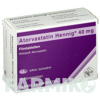 АТОРВАСТАТИН (ATORVASTATIN) 40 мг таблетки 50 шт - Аторвастатин HENNIG